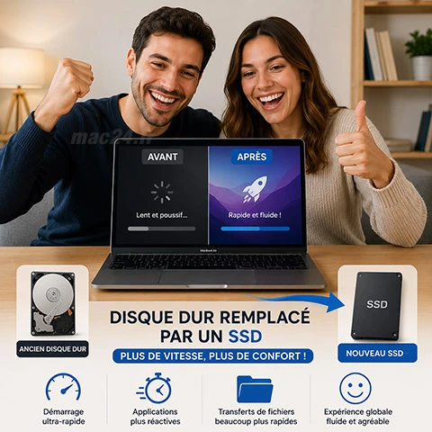 Déstockage remplacement disque-dur MacBook Pro 13 pouces 2016 à MITRY-MORY