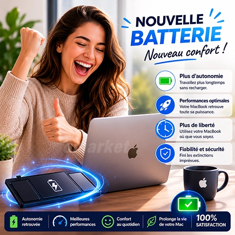 Meilleur prix changement de batterie MacBook Air 13 pouces 2009 A1181